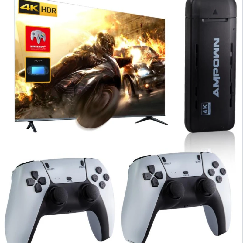 2022 TOP HD видеоигровая консоль 2 4G двойной беспроводной контроллер для PS1/PSP/N64 Ретро