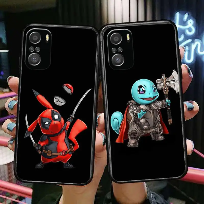 Marvel Anime Phone Case For xiaomi redmi 11 Lite pro Ultra 10 9 8 MIX 4 FOLD 10T Black Cover Silicone Back Prett | Мобильные