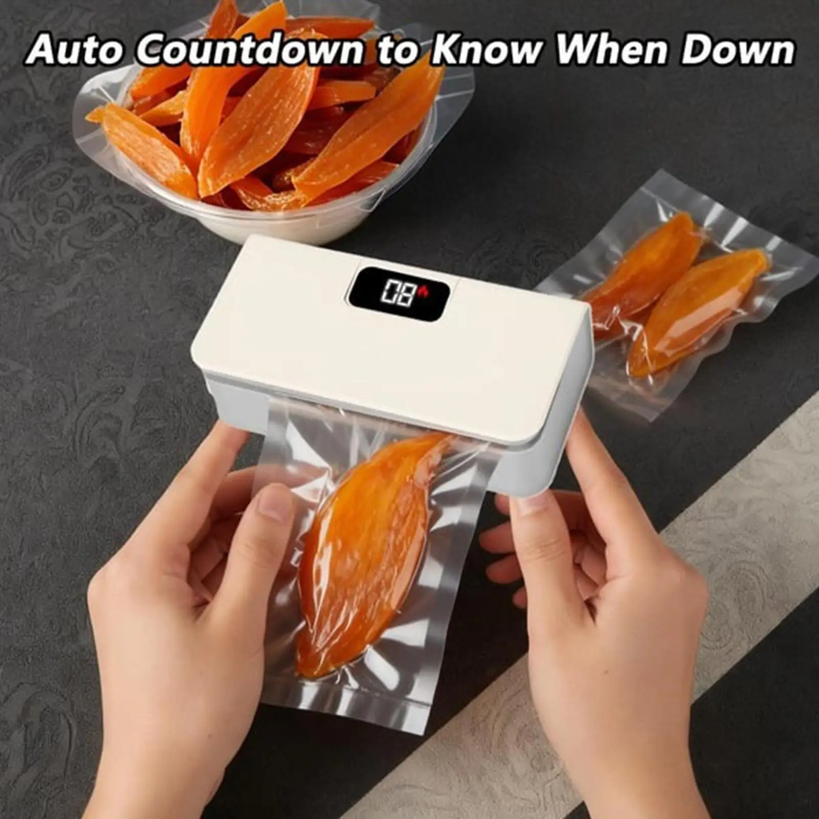 6-Mode Rechargeable Mini Electric Sealer Magnetic Handheld Sealing Machine with Cutter for Home Snack Food Chip Bags Storage 5