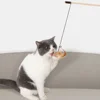 1PC Teaser Feather Toys Kitten Funny Colorful Rod Cat Wand Toys Wood Pet Cat Toys Interactive Stick Pet Cat Supplies 4