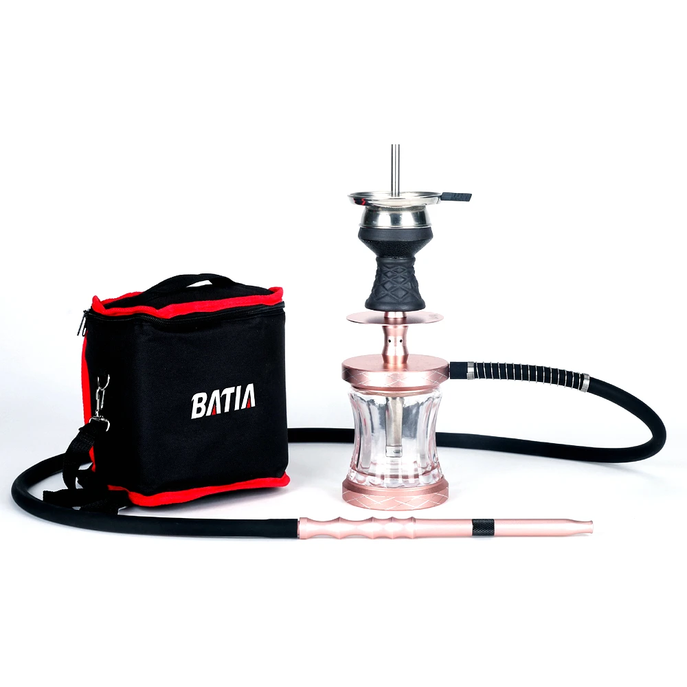 

DEJAYA Luxury Auto Glass Hookah with Bag Car Shisha Pipe Aluminium Alloy Chicha Narguile Complete Cachimba Nargile Taza Pipa