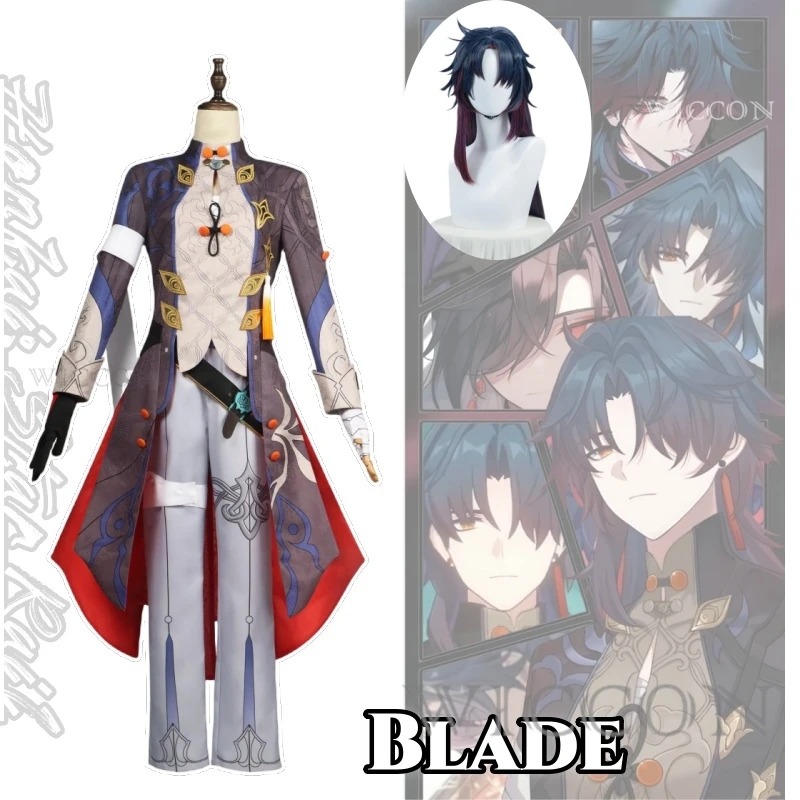 

Blade Anime Game Honkai: Star Rail Cosplay Costume Clothes Wig Uniform Cosplay Yingxing Stellaron Hunters Halloween Party Set