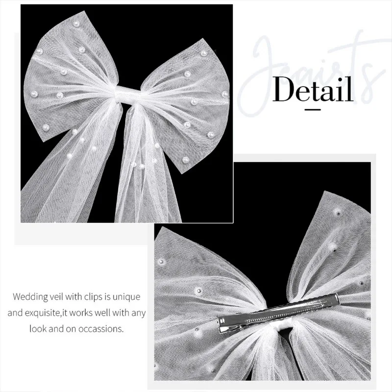Sposa per essere velo con fiocco - addio al nubilato, eventi nuziali, design con fiocco in tulle, accessorio romantico ed elegante memorabile - immagine 4