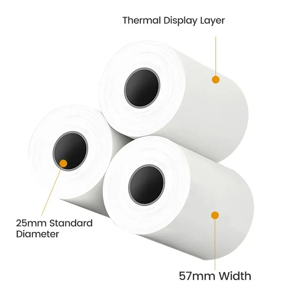 Description Picture 4 of itemHD Mini Portable Printer Thermal Paper Universal 57mm Self-adhesive Paper Label Sticker For Phone Printing Picture Photo