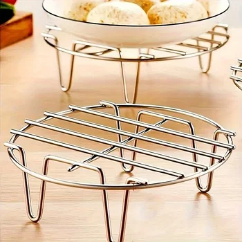 Kitchen Stainless Steel Cookware Steamer Rack Cooking Baking Pot Stand Airfryer Grill Food Accessories Kitchen Steaming Racks
