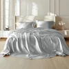 Luxury 100% Mulberry Silk Flat Sheet Only Natural Silk Bed Sheet Smooth Top Sheets Single Double King Queen Bedding Bed Linen 1