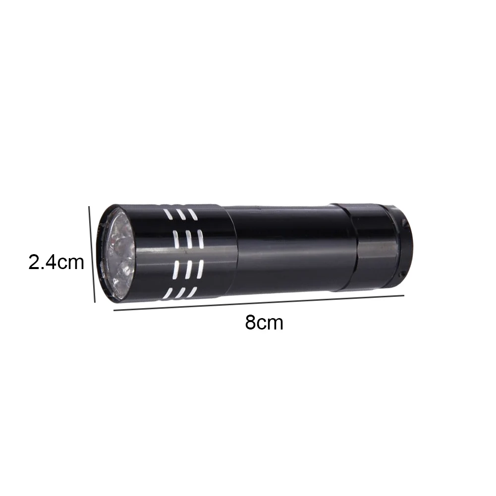 9 LED Ultraviolet Flashlight Waterproof 395nm Scorpion Inspection Lamp Portable for Fluorescent Agent Currency Test uv led flashlight