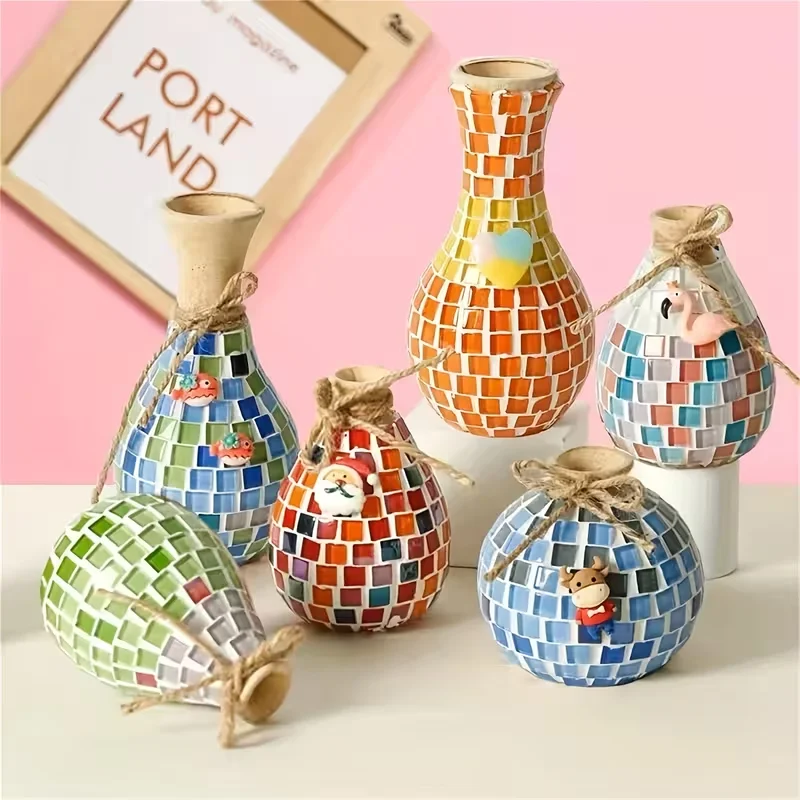 720pcs Glass Mosaic Tile Set, 0.99cm Square, DIY Craft Supplies for Handmade Projects, 24, Mosaic Stickers, DIY Craft Materials