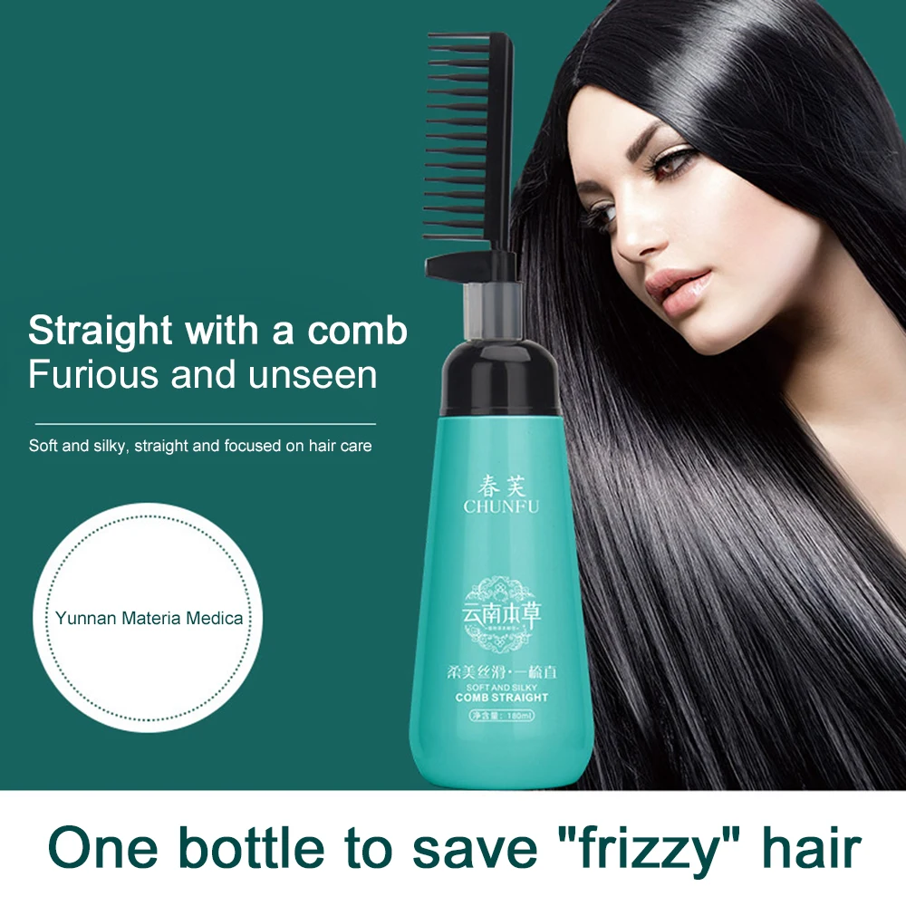 Hair Straightening Cream And Comb Set Repair Hair Frizz Beautiful Protein Smooth Care Multifunctional creme para cabelos