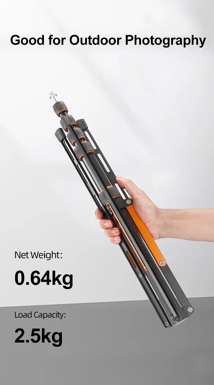 Tripod LS255C LS285C 200cm 270cm Carbon Fiber /Aluminum Light Stand For Photogra