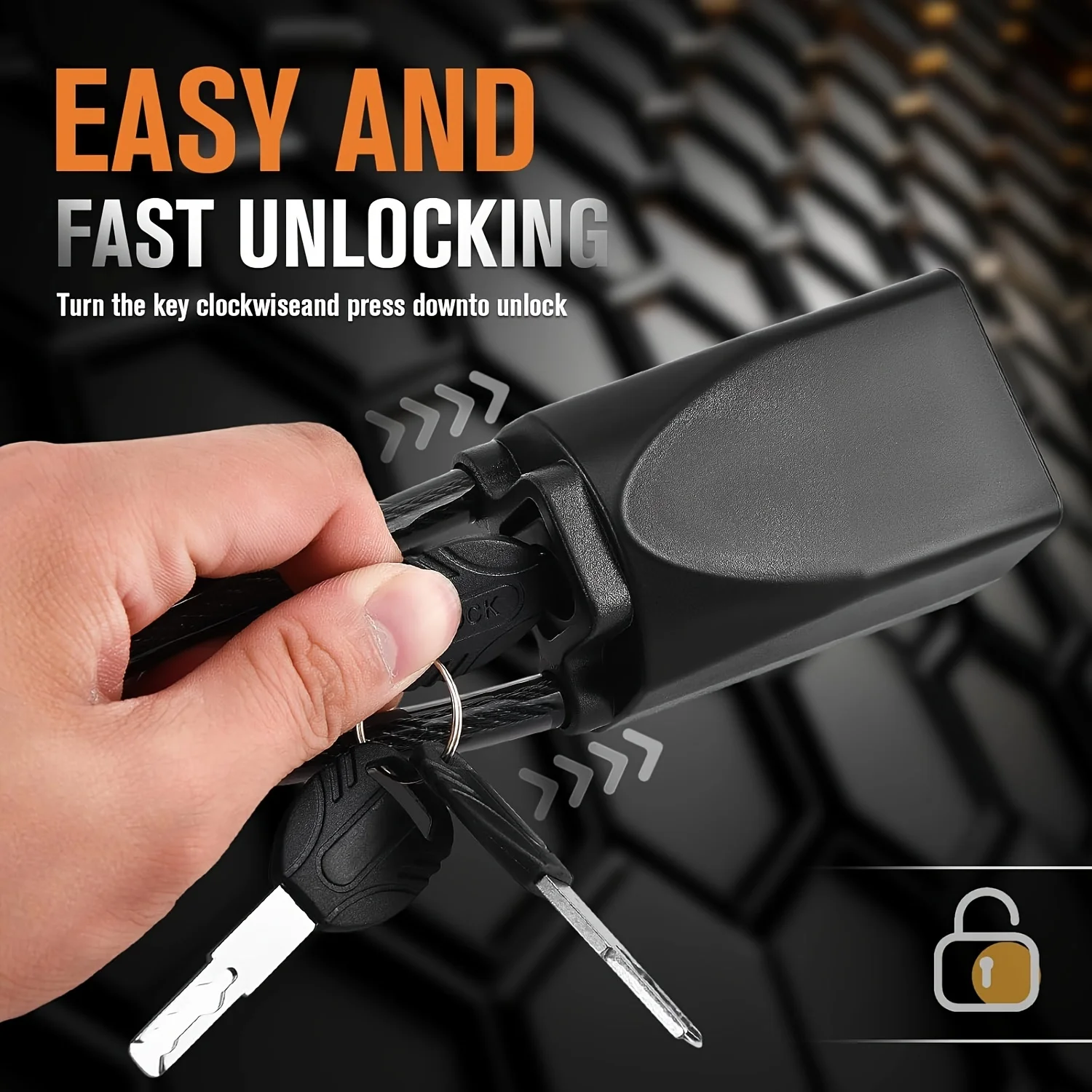 Universal Anti-Theft Steering Wheel Lock for Vehicles, Trucks, and SUVs
