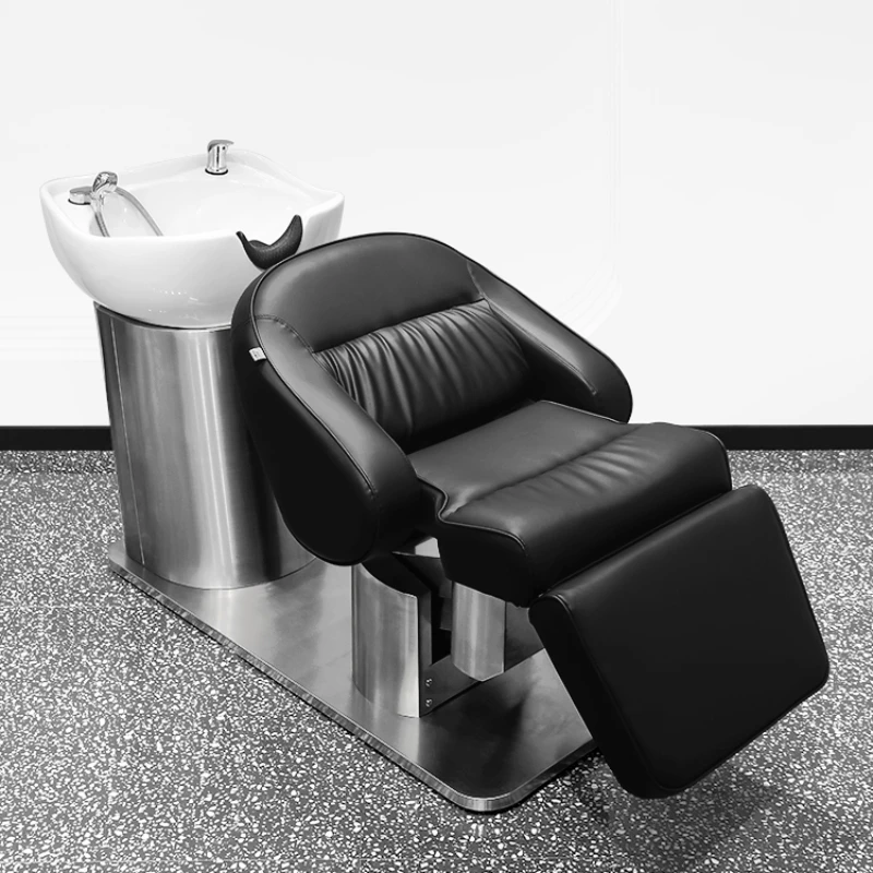 Rotate Dedicated Shampoo Chair Hair Salon Simplicity Barber Shop Bed Shampoo Chair Electric Cadeira Barber Shop Furniture QF50SC