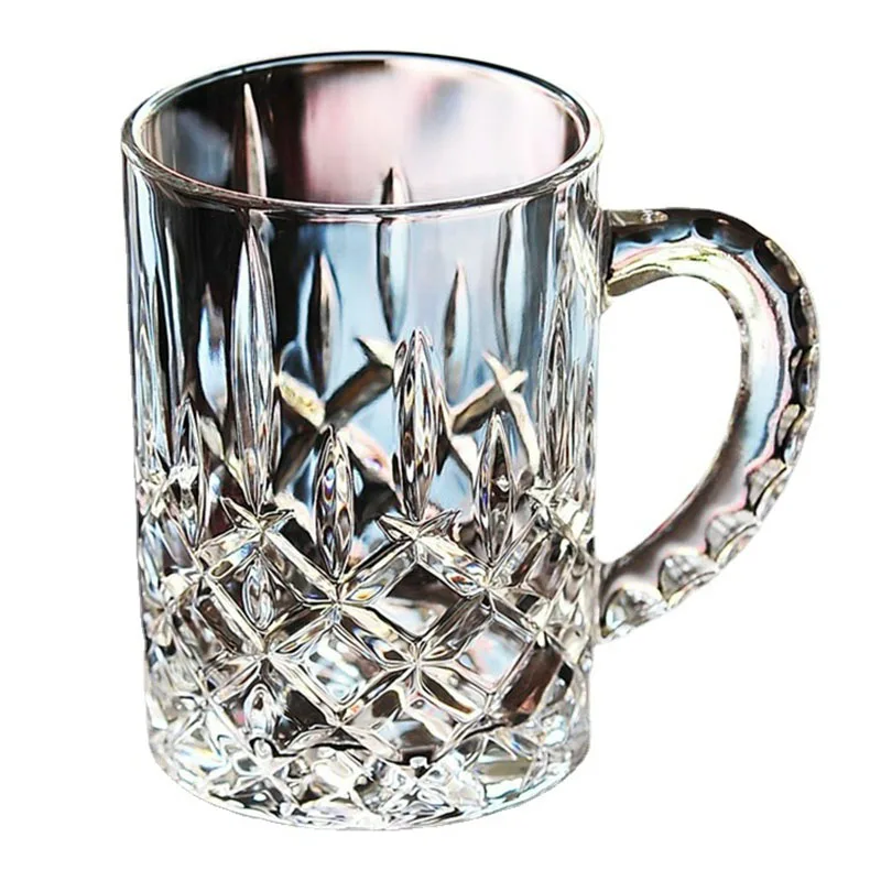 

Transparent Cup with Handle Beer Mug 500ml Glass with Handle 1000ml Beer Mug Oversized Wine Glass Creative Juice Glasses Gift