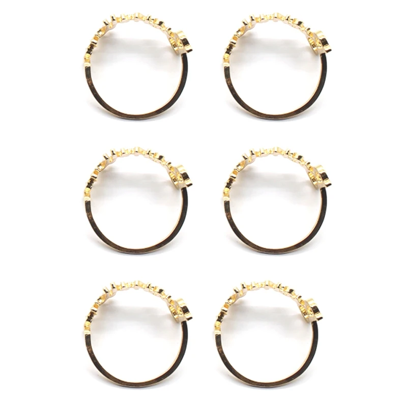 

6 шт., кольца для салфеток, из металлического сплава