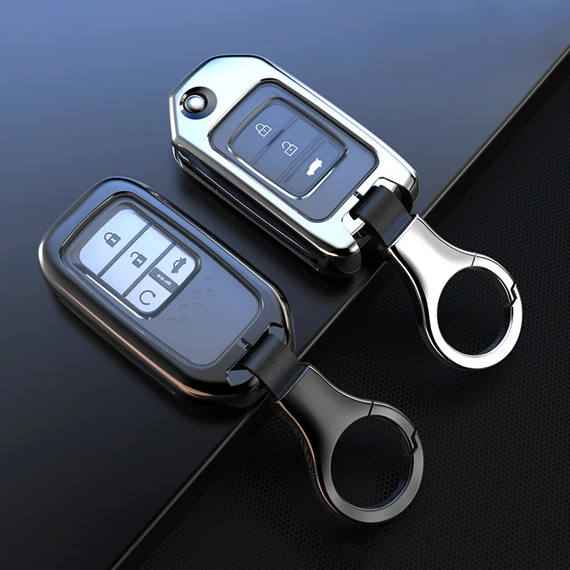 Custodia-per-chiave-auto-in-lega-di-zinco-TPU-per-Honda-FIT-XRV-VEZEL-CITY-JAZZ.jpg Cover chiate/telecomando per Honda FIT XRV VEZEL CITY JAZZ CIVIC HRV Civic Crider CRV Protector Shell - Custodia per chiave auto in lega di zinco TPU per Honda FIT XRV VEZEL CITY JAZZ