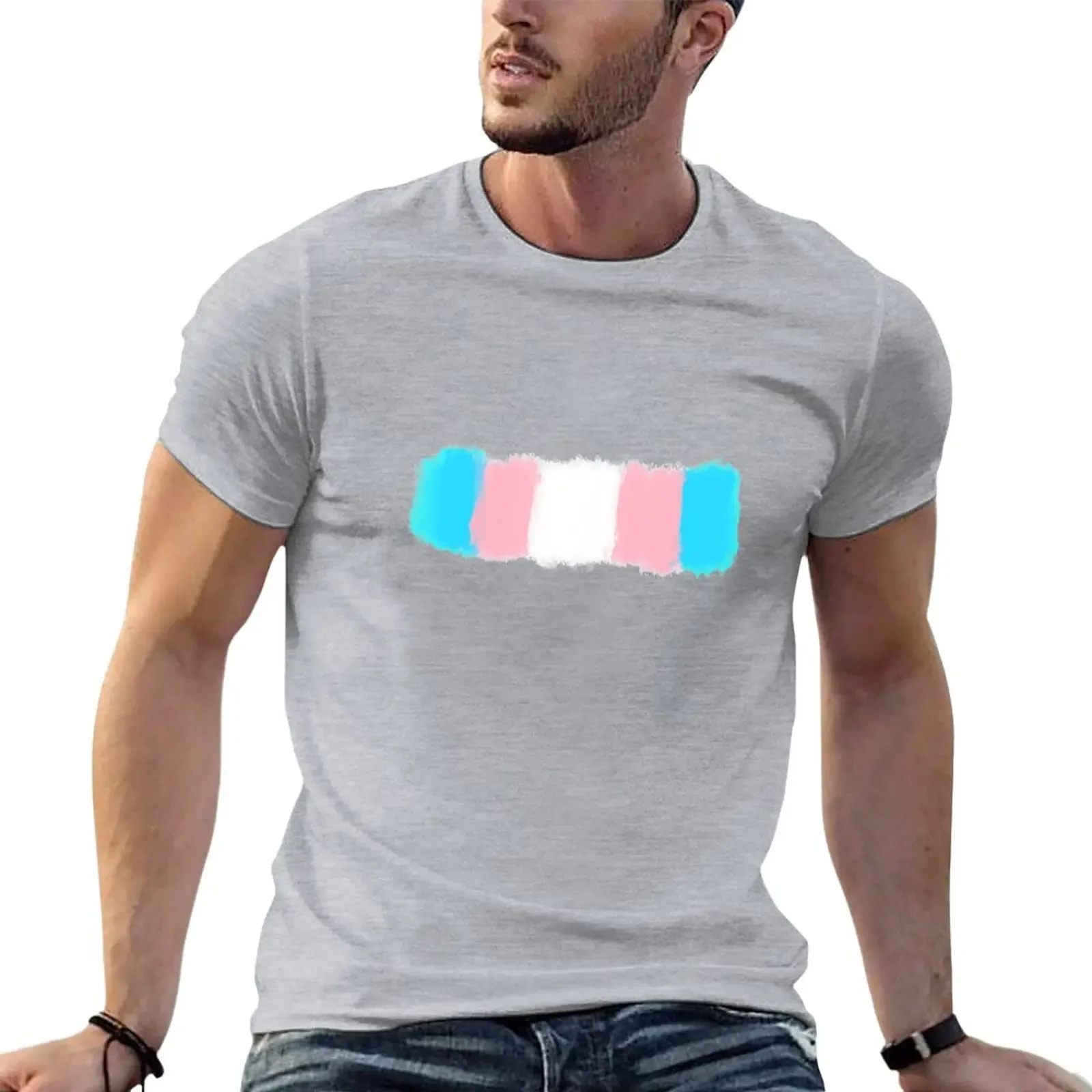 Transgender Paint Swatches T-Shirt Appassionati Di Sport Abbigliamento Estetico Vestiti Carini Magliette Per Uomo Cotone