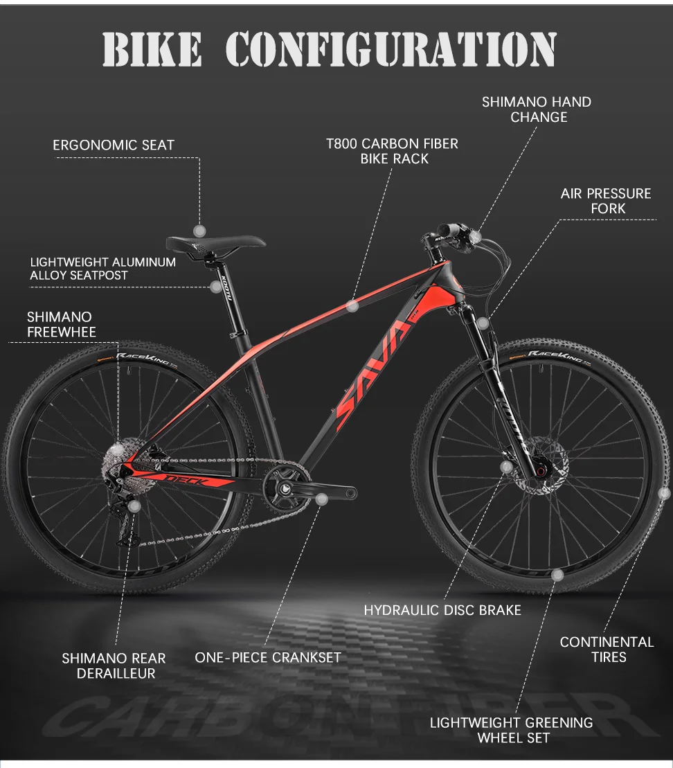 Bicicleta de Montaña para hombre, bici con cuadro de carbono, 29 pulgadas,  20S, SHIMANO - AliExpress