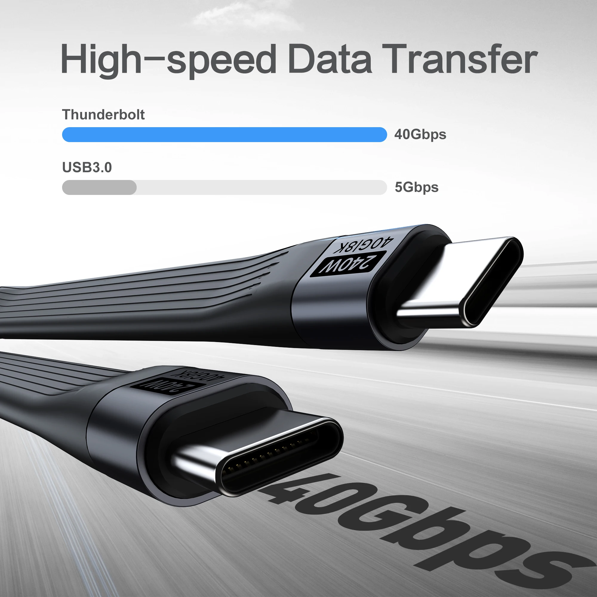 USB 4 케이블 휴대용 키체인 PD 240W USB C 충전 케이블 40Gbps 데이터 전송 케이블 8K 60Hz 비디오 디스플레이 아이폰 노트북 PC용