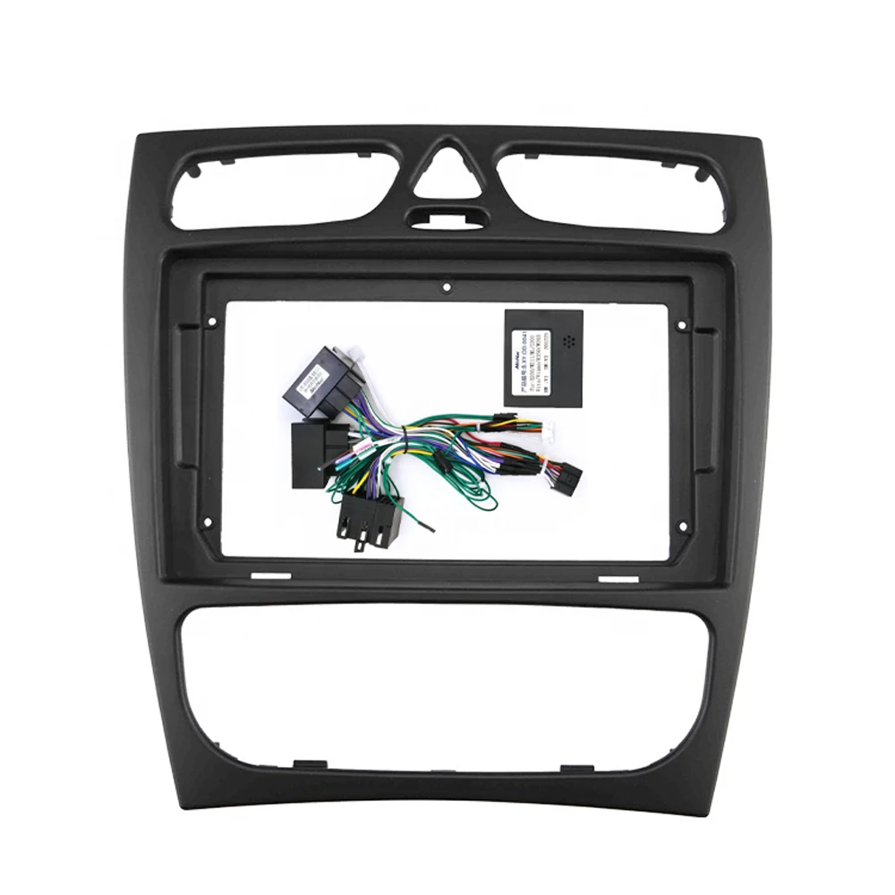 2 Din Car Radio Frame Kit Dash Panel GPS Fascia For Mercedes BENZ C