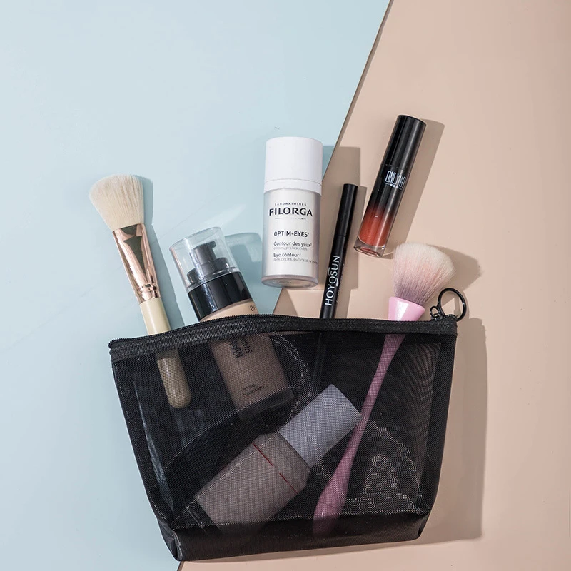 Mesh Transparent Cosmetic Bags Small Large Clear Makeup Bag Portable Travel Toiletry Organizer Lipstick Storage Pouch makeup organizer cosmetic bag cosmetic storage bag toiletry bag makeup bag cosmetic case