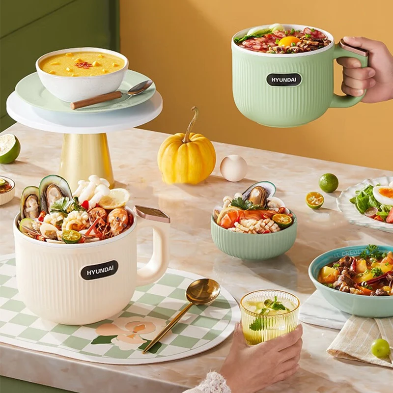 1.2L Portable Electric Cooker Smart Touch Rice Cooker Ceramic Glaze Non-stick Electric Hot Pot For Dormitory Office Noodle Pot