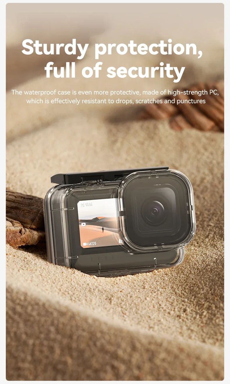 Dive Housing for GoPro Hero 9-13 - Waterproof Case with Anti-Fog Coating & Reinf