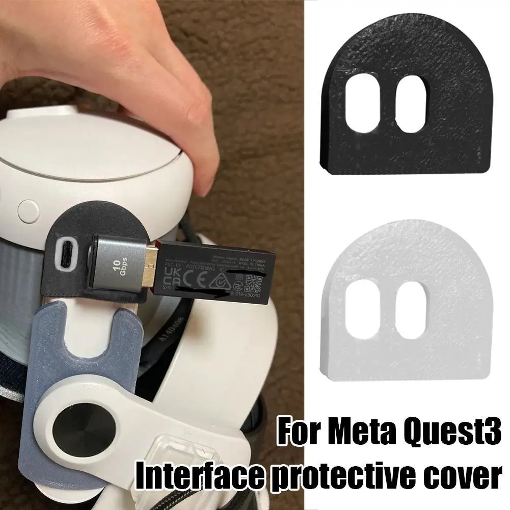 

USB Interface Dustproof Protective Cover For Meta Quest 3 Accessories Dust Prevention 3 3D Printing Pad Perfect Fit Black White