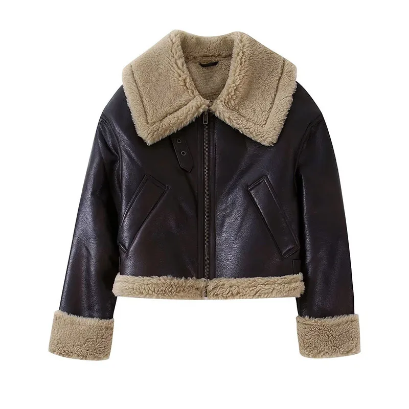 winter-korean-thick-warm-faux-lamb-wool-leather-jacket-women-short-motorcycle-coat-beige-brown-lapel-long-sleeve-female-outwear