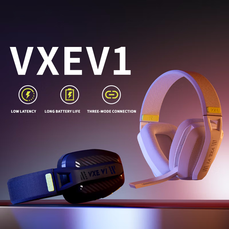 Vgn Vxe Siren V1 Gaming Headset Bluetooth 5.3/2.4g Dual-mode Lightweight Headphone With Microphone Computer Esports Headset Gift