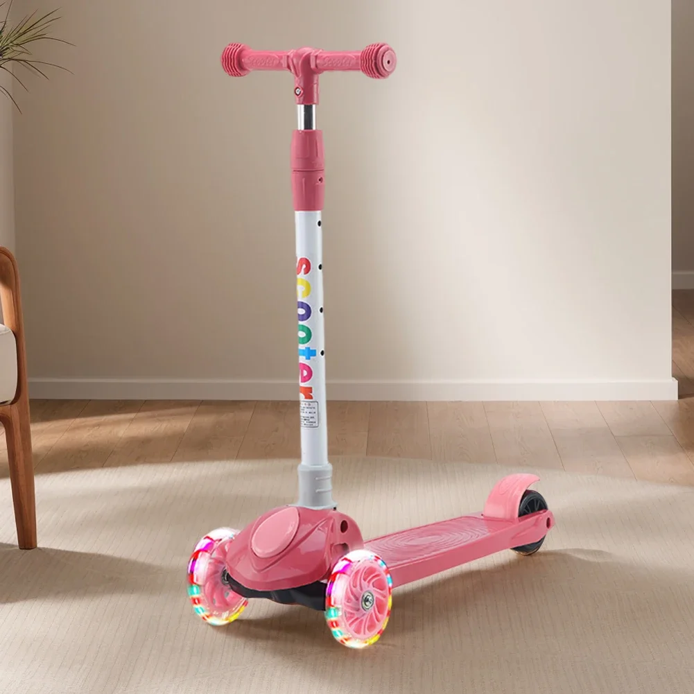 Children Scooter children scooter Children's 3-in-1 Baby Kickboard Can Slide Sit and Flash 3-Wheel Foldable Micro Scooter Boy Girl Ages 2-6