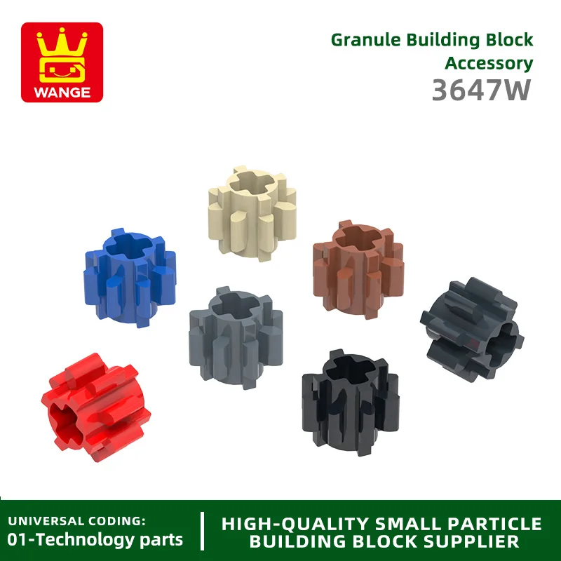 

20Pcs/lot NO.3647 Gear 8 Tooth Block Moc Color Accessories Compatible with Brick DIY Children's Toy Assembly Parts