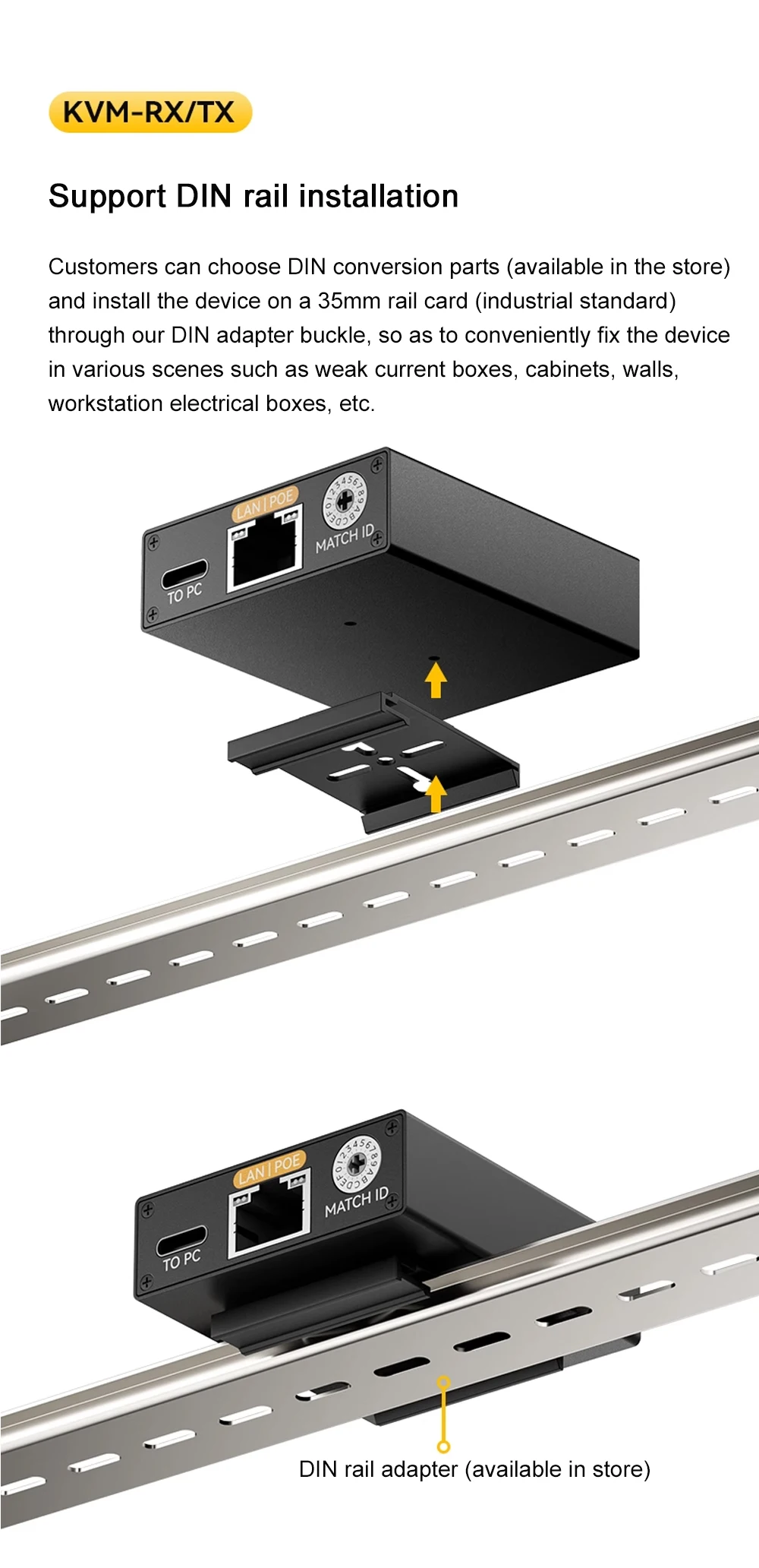 Link Pi KVM-TX/RX HDMI Network Cable Extender Audio Video To RJ45 Network Port K