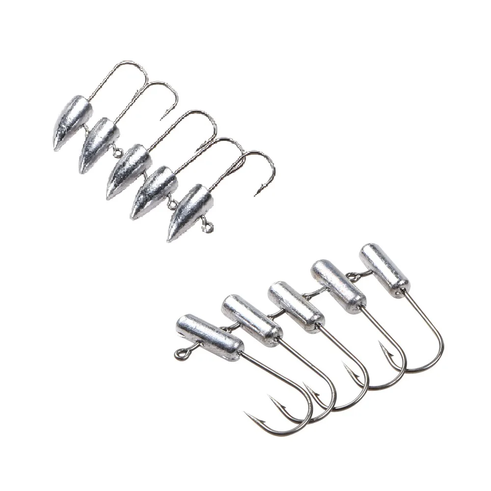 50pcsJigHeadHooks1g15g2g3gHighCarbonSteelJiggingHooksBass