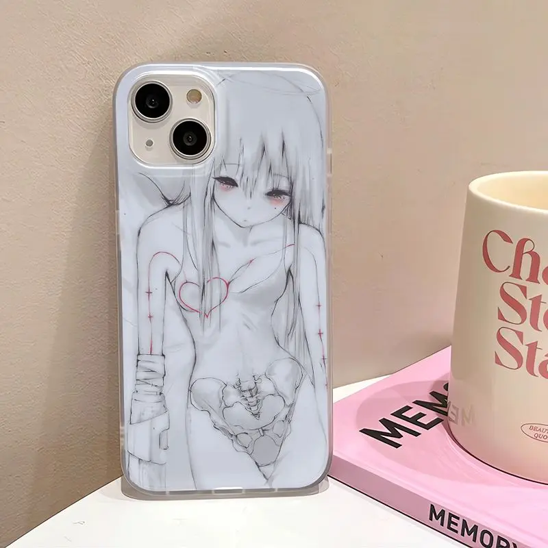 Japan Y2K Anime Girl Silicone Phone Case