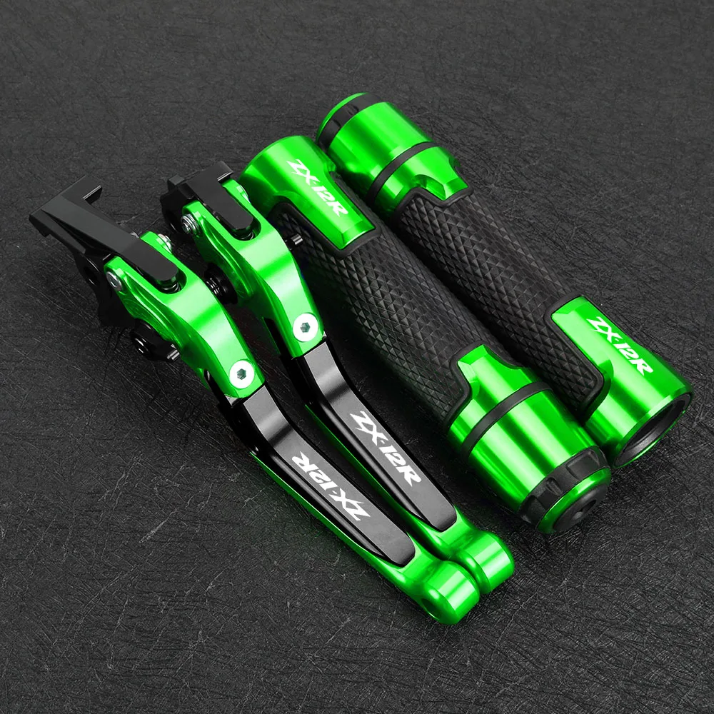 

Motorcycle Folding Extendable CNC Brake Clutch Levers Handbar Grips FOR KAWASAKI ZX12R ZX-12R 2000 2001 2002 2003 2004 2005