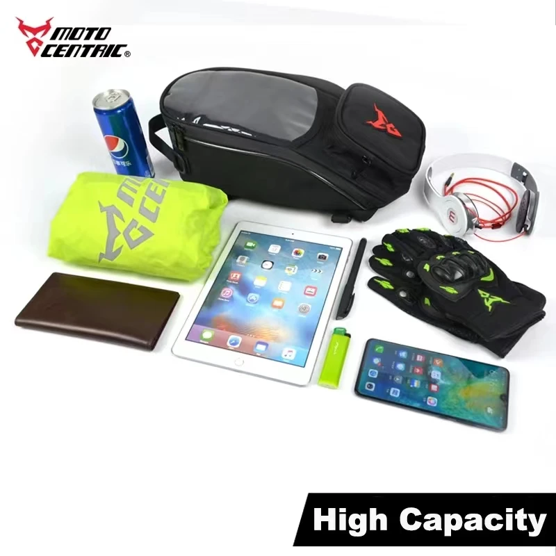 Waterproof Magnetic Motorcycle Fuel Tank Bag with Navigation and Tool Storage