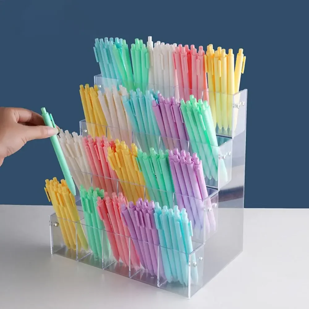 Creative Stationery Display Shelf Ladder Type Pen Tray Space-Saving Brush Storage Rack Office Stationery Shop Desktop Ornaments Pen Holder Pen And Brush Holder
