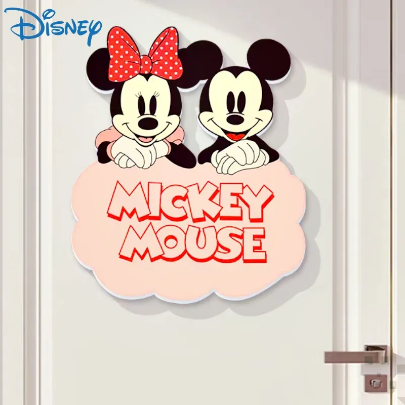 

Mickey Mouse Bedroom Wall Stickers Room Wall Art Decoration Cartoon Door Sticker Door Ornament Home Decoración Hogar Cute Gifts