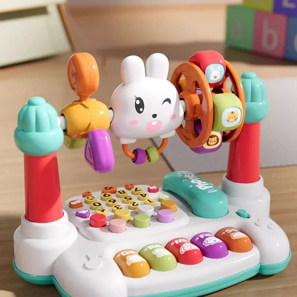 16 in 1 회전식 음악 피아노 키보드 조명과 소리가 있는 창의적인 다기능 스토..