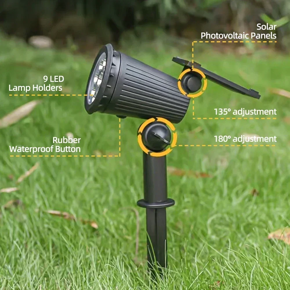Description Picture 5 of itemSolar Powered Floor Mounted Lights Outdoor Waterproof Lawn Lights Household Colorful Landscape Decoration Garden Spotlights