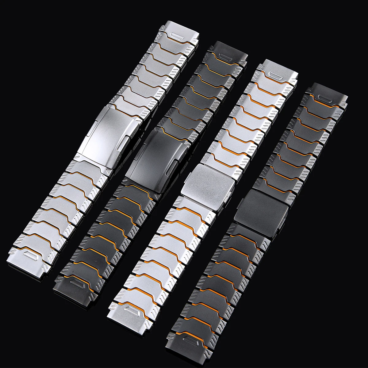 Premium 22mm Titanium & Silicone Watch Strap Bracelet