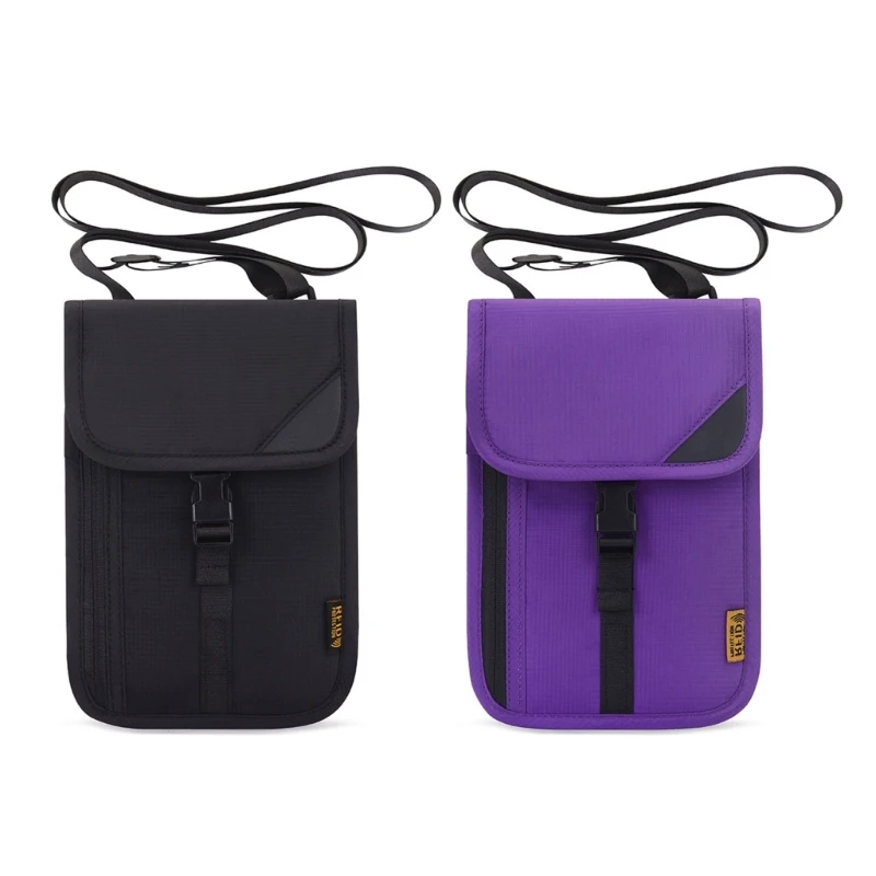 

Black Nylon Neck Shoulder Bag Phone for Frequent Travelers and Adventurers