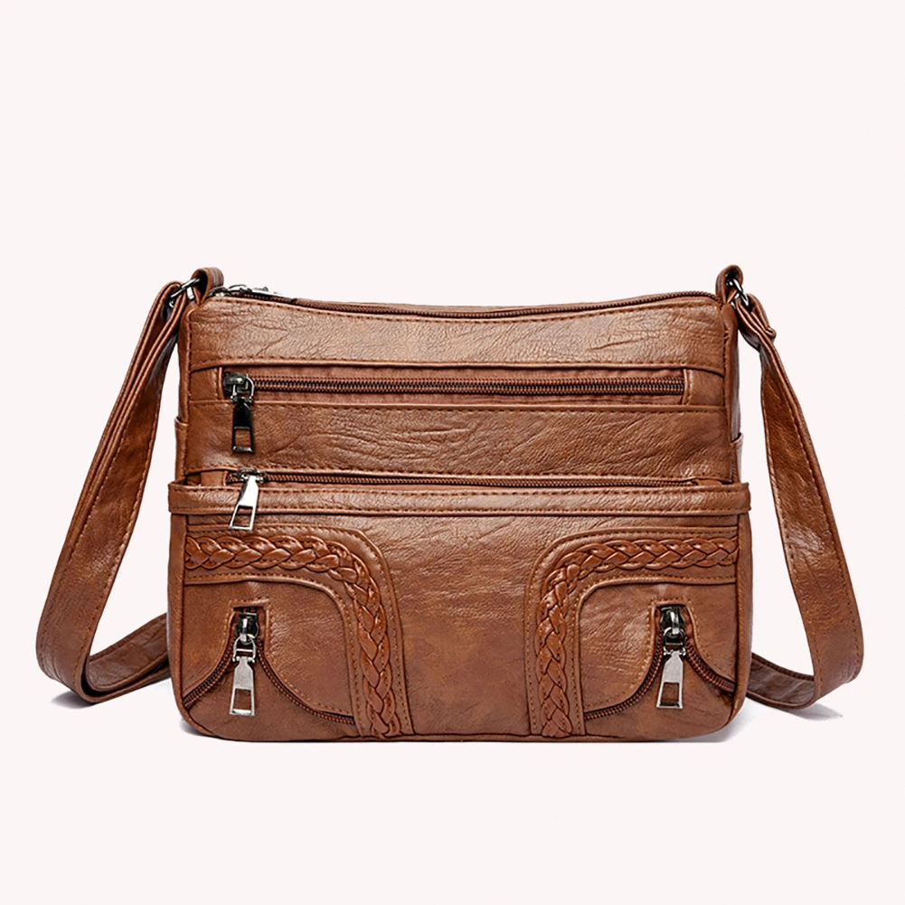Small Shoulder Bags For Women Wide Strap Crossbody Bag PU Leather Messenger  Bag Zipper Handbag Purse Summer Travel Bag For Femal - AliExpress