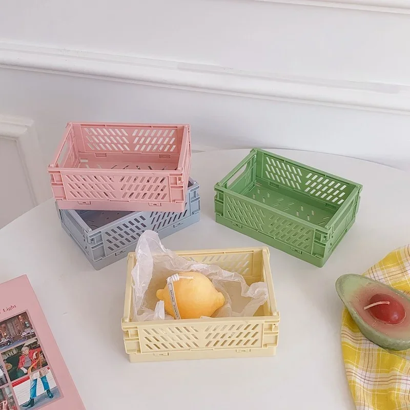 Mr.Paper 6 Styles Simple Cute Student Office Desktop Storage Stationery Plastic Stackable Foldable Stationary Holder desktop storage box stationery organizer desktop storage shelf stationery storage box