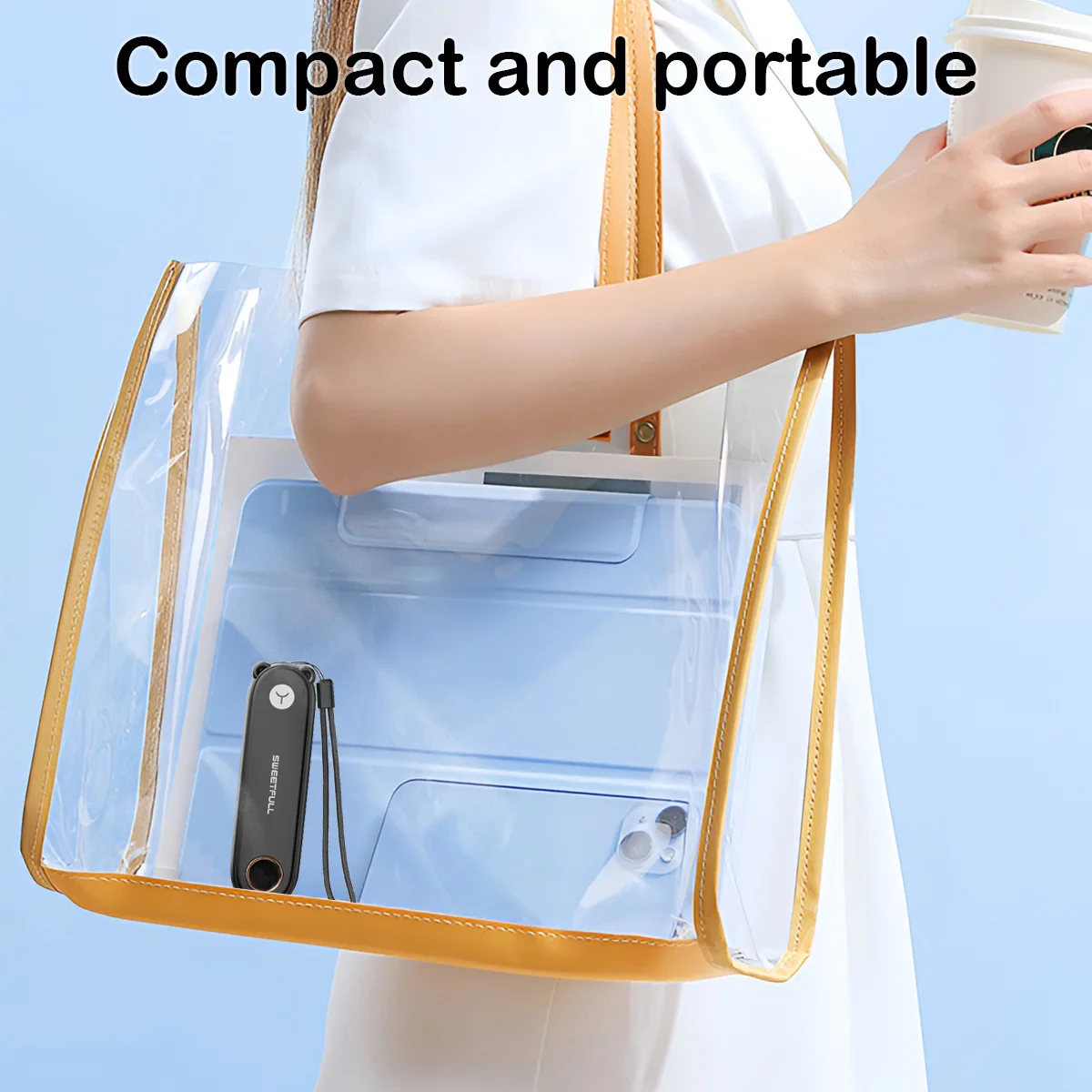 Portable Handheld Small Fan 2-speed Wind 1500mah Battery Capacity Mini USB Rechargeable Foldable Fan Suitable For Outdoor Use