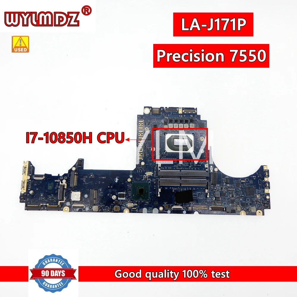 

FDX50 LA-J171P I7-10850H CPU Notebook Mainboard For Dell Precision 7550 Laptop Motherboard CN 090NVT 90NVT 100% Tested OK