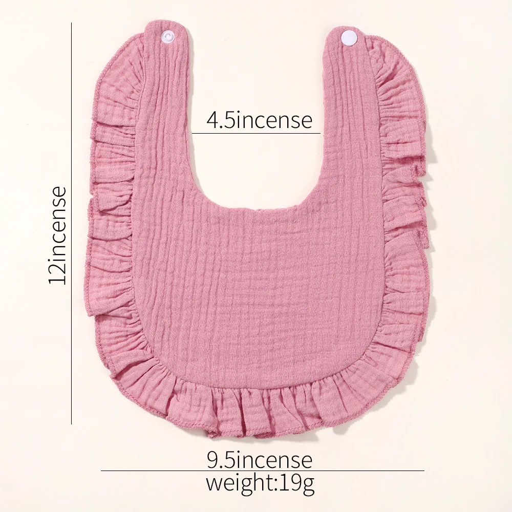 Newborn Bibs Infant Burp Cloths Baby Stuff Feeding Drool Bandana Saliva Towel Toddler Ruffle Solid Color Bib Baby Accessories images - 6