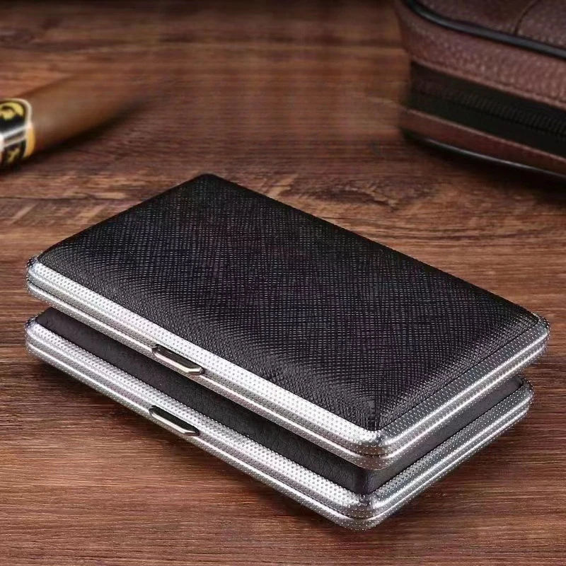 

Fine Cigarette Case Leather Slim Portable Storage Box Anti-crush Moisture-resistant Cigarette Accessories