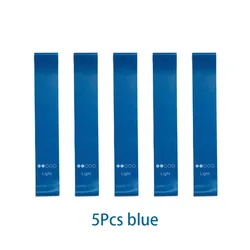 Enhanced Elastic Resistance Bands for Workouts, Physical Therapy, Yoga, and Pilates (5Pcs blue)