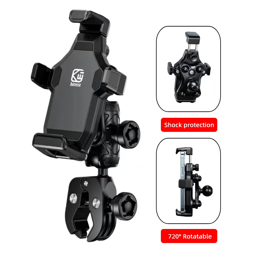 2023 Motorcycle Phone Mount with Vibration Dampener HighSpeed Secure Lock OnePush Bike Scooter